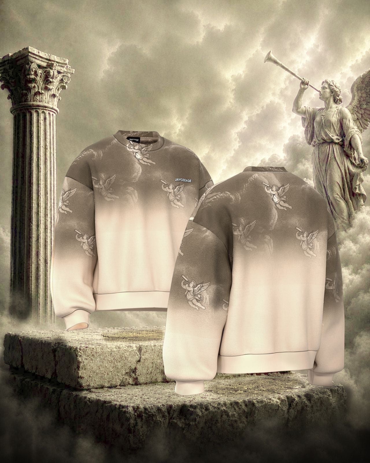 JAYCEAGE HEAVENS BEIGE CREWNECK
