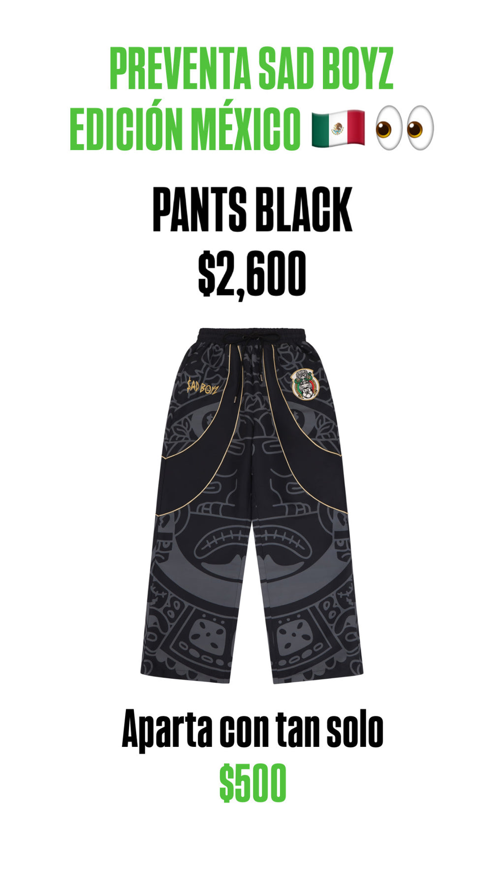 PANTS BLACK SAD BOYZ