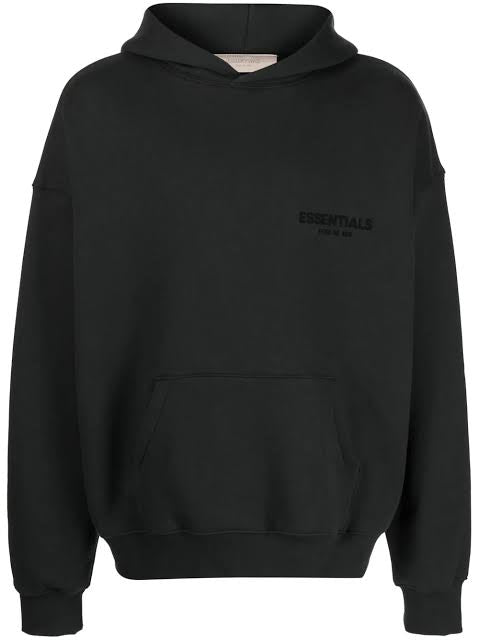BLACK ESSENTIALS HOODIE