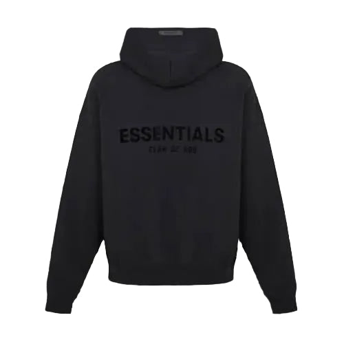 BLACK ESSENTIALS HOODIE