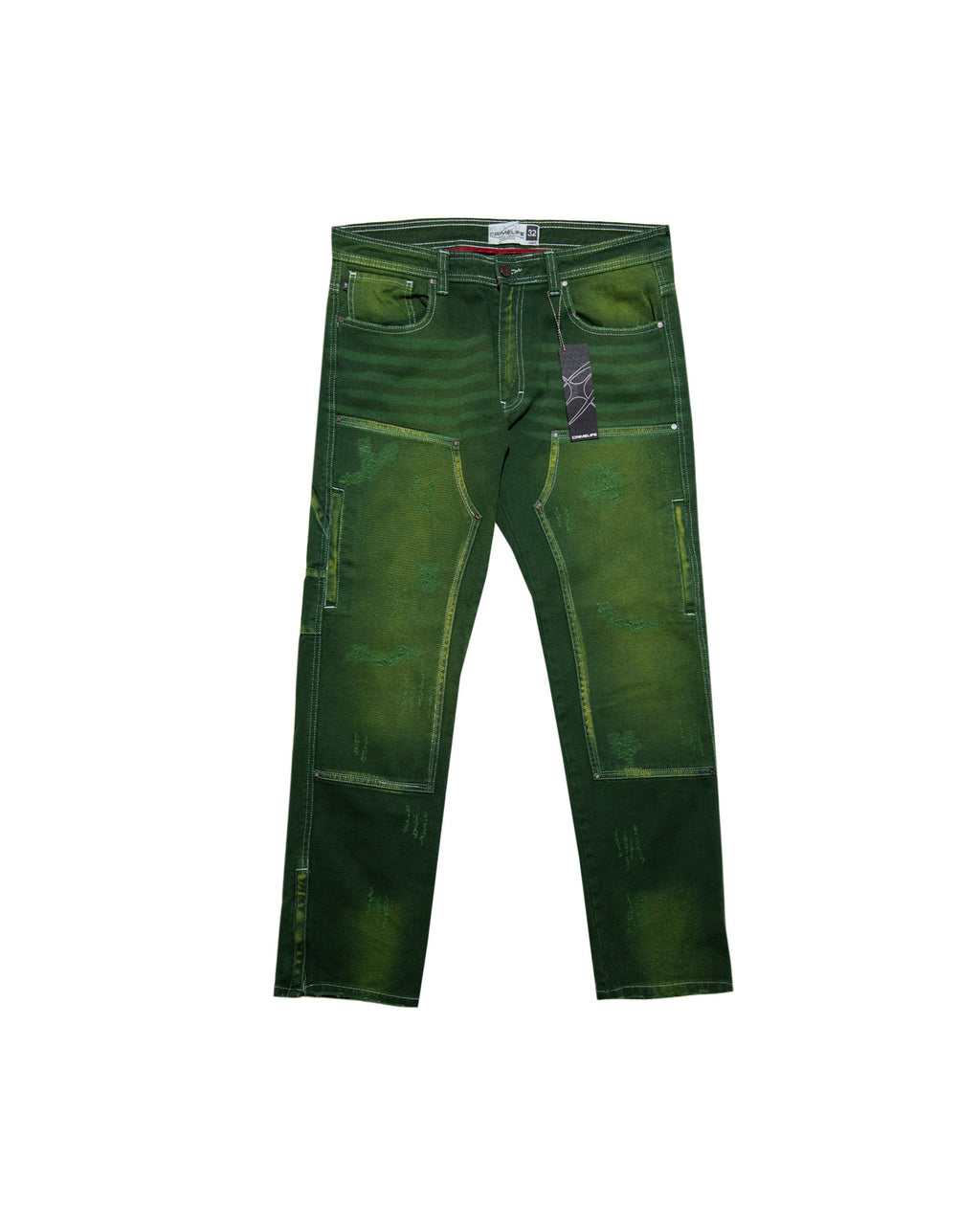 CRIMELIFE CARPINTERO VERDE PANTALON