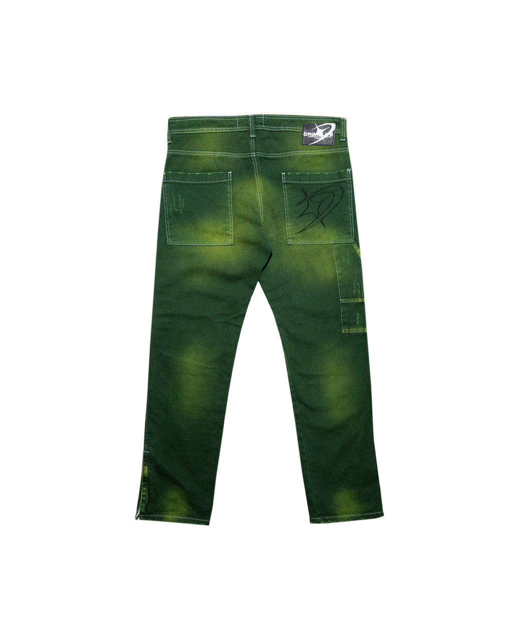 CRIMELIFE CARPINTERO VERDE PANTALON